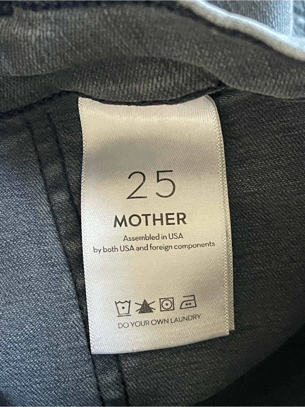 MOTHER Wrapper Patch Springy Ankle Gray Denim Jogger Jeans Size 25 - Picture 6 of 11